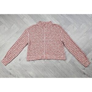 BKE Buckle Women's Size Large Orange Raw Hem Long Sleeve Sweater Cropped